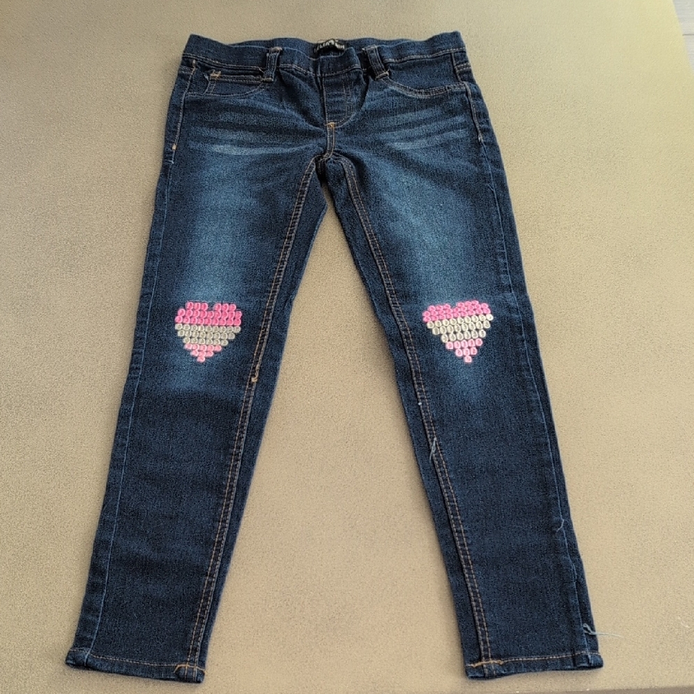 Chic Kids' Denim Jeans with Heart Details